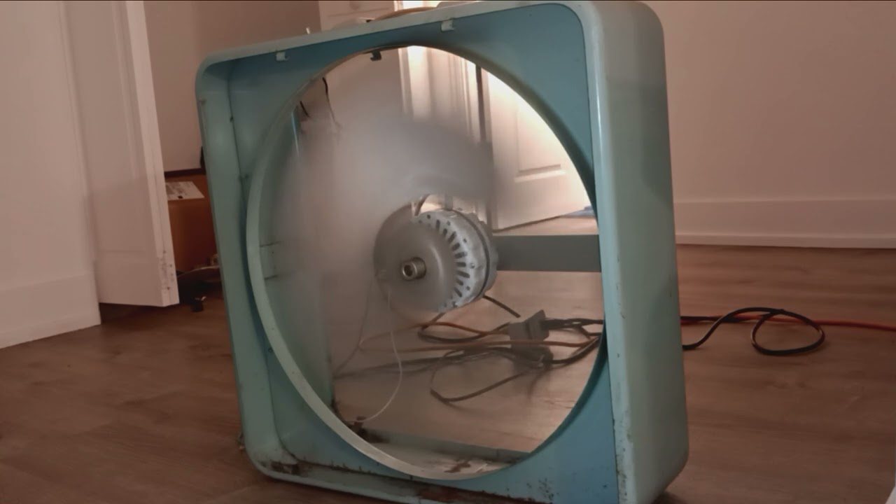 Testing My Vintage Lasko Box Fan Propeller With My 1/10 Hp Motor