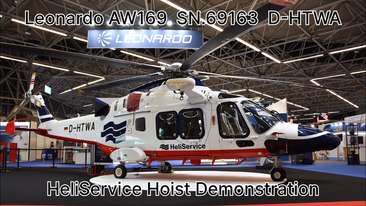 Leonardo AW169 SN.69163 D-HTWA 6. November 2024 #EuropeanRotors walkaround and hoist demonstration