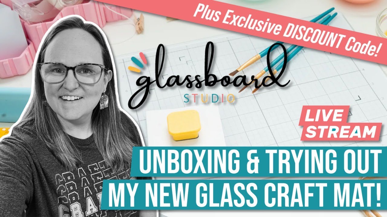 My NEW Favorite Crafting Tool?! Glassboard Studio Glass Mat Unboxing & Try Out + EXCLUSIVE Discount