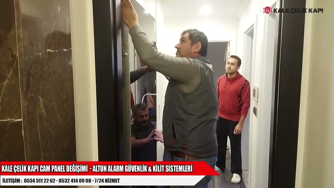 Kale Çelik Kapı Cam Panel Değişimi Kale Camlı Kapı Ön Cam Panel Değişimi ALTUN AGKS - 0534 511 22 62