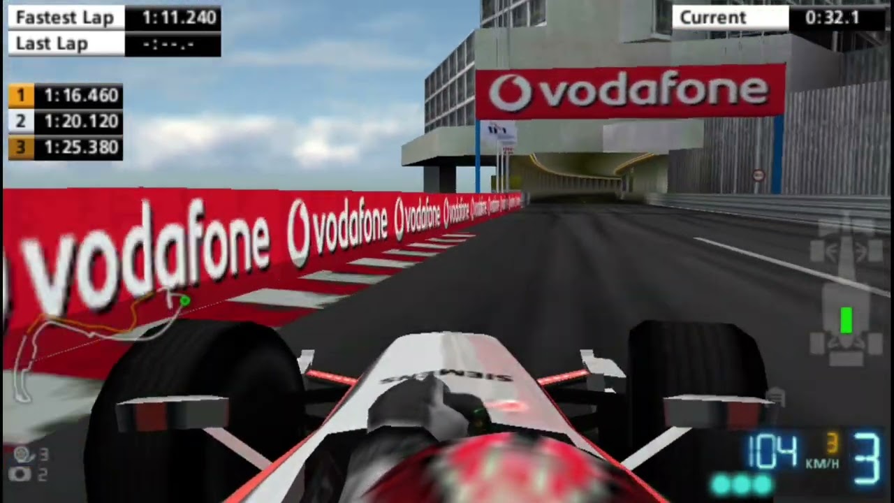 F1 2006 PSP - Monaco Hot Lap with Mclaren Kimi Raikkonen 1:12