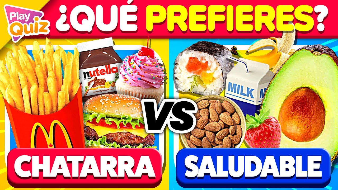 ¿Qué prefieres? 🤔 Comida Sana Vs Chatarra 🍎🍕 | Play Quiz Trivia
