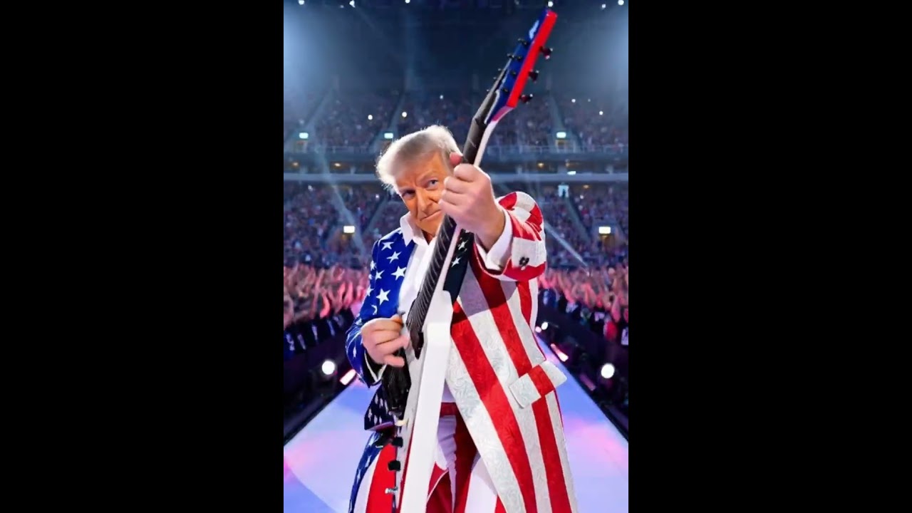 Donald Trump rocks out with Van Halen. 