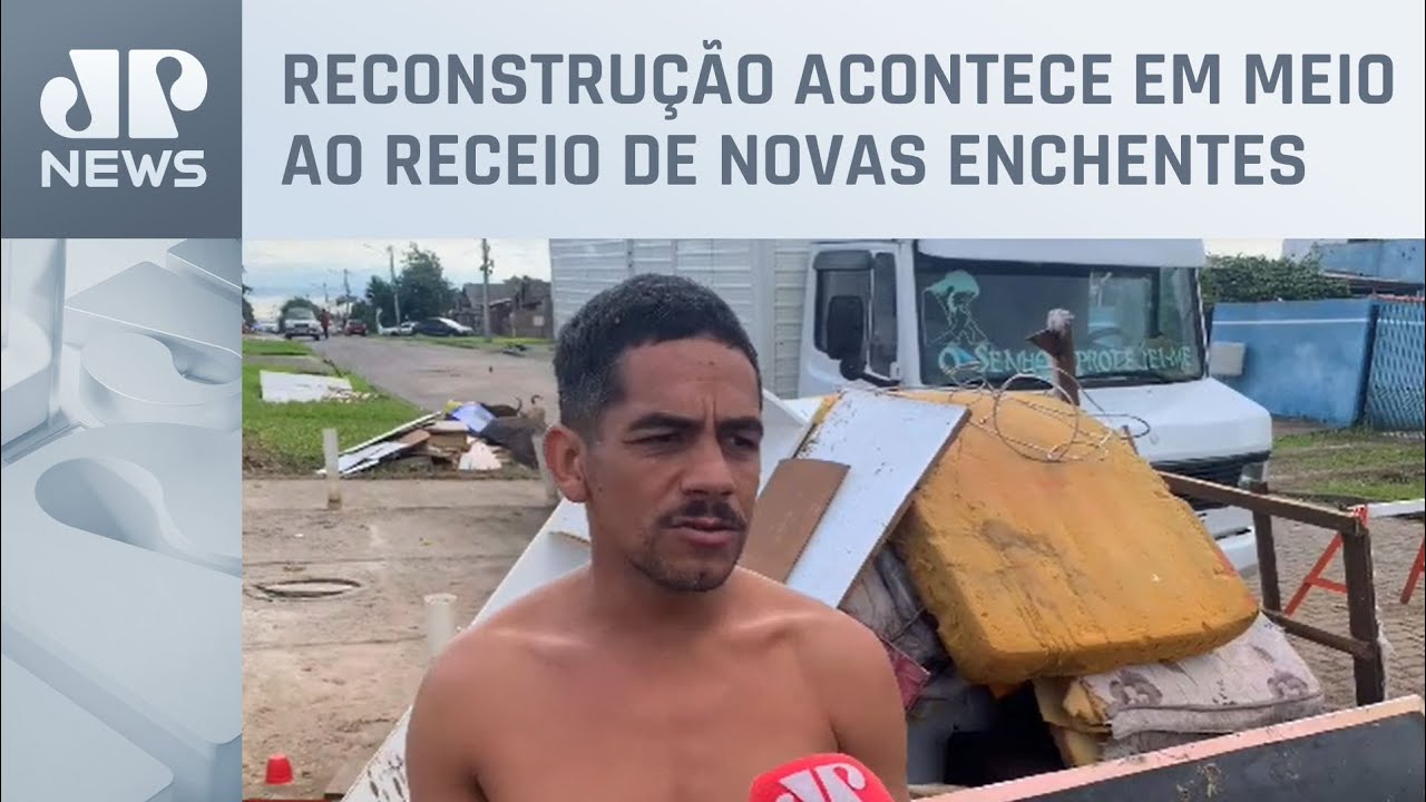 “Nada aqui presta mais, nem a casa”, diz morador que tentou voltar à residência após enchente no RS