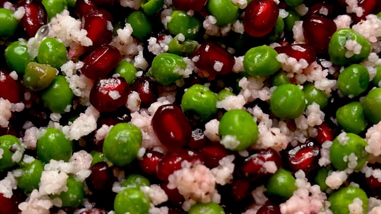 Peas & Pomegranate Salad (vegan, gluten-free)