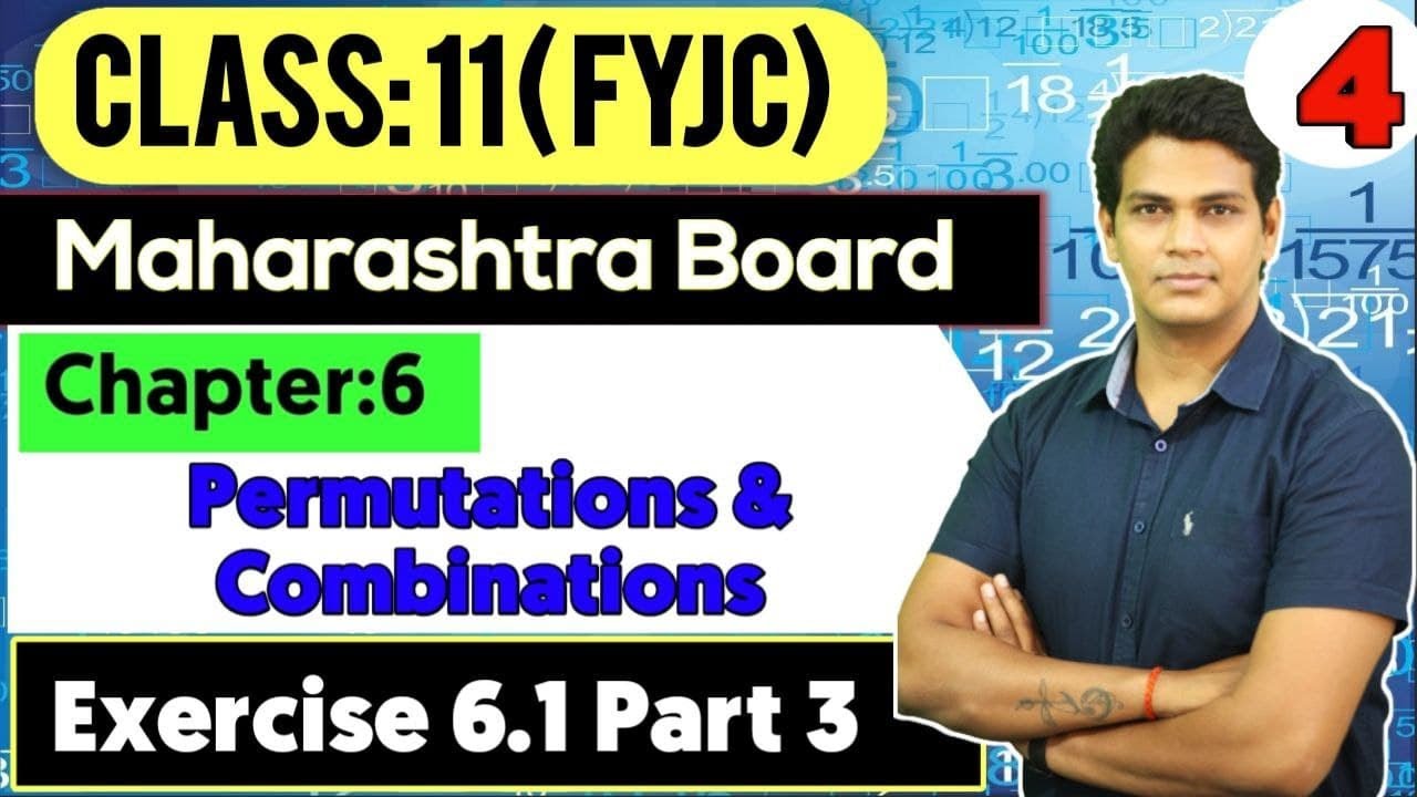 Class 11 Permutation and Combination Exercise 6.1 Part 3 | Lect 4 |11th commerce maths | VSM Academy