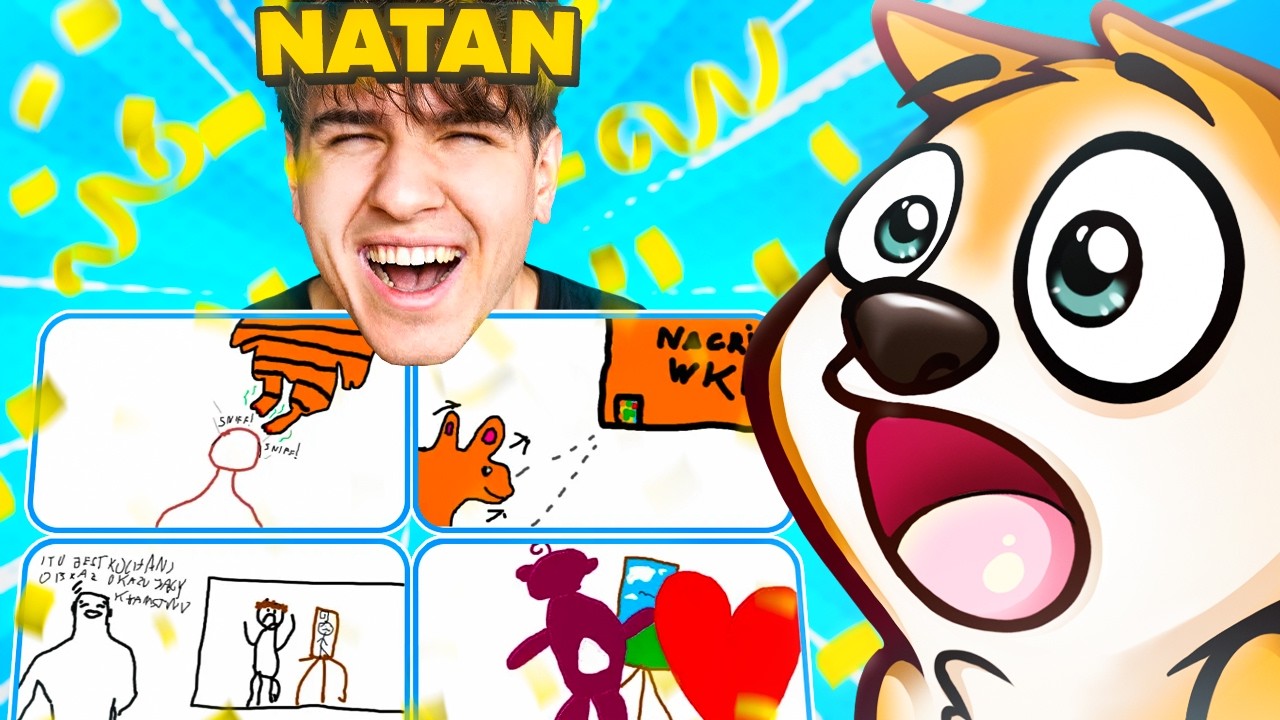 NATAN NIE RADZI SOBIE Z RYSOWANIEM XD (Gartic Phone)