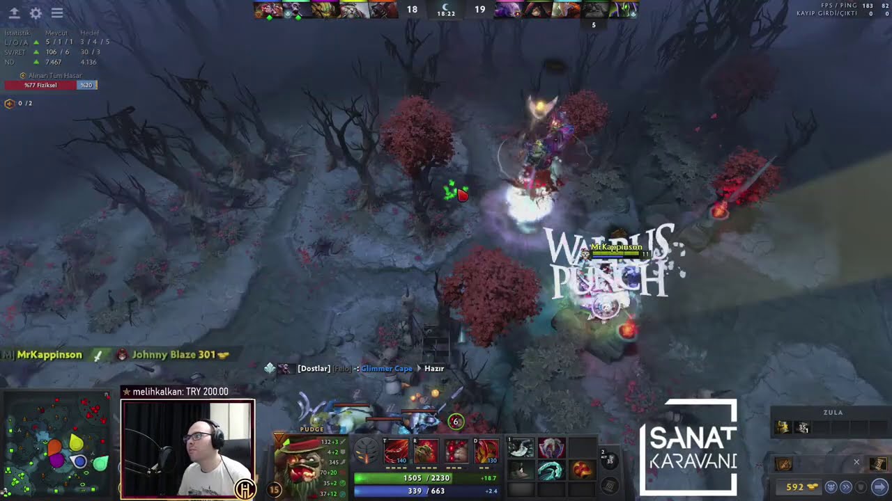 PMA+ PMA+ Mid Pudge Yine Acımıyor. Köklemeli Gameplay