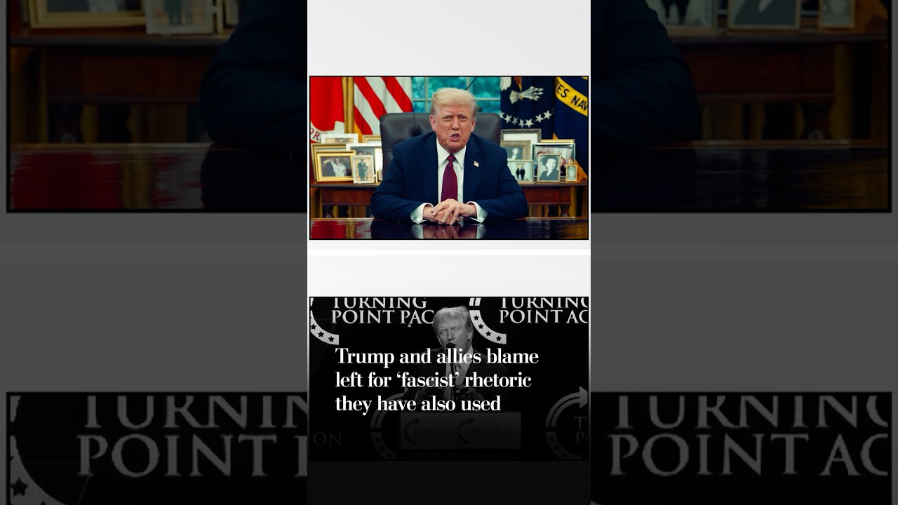 Trump blames left for 'fascist' rhetoric he has also used