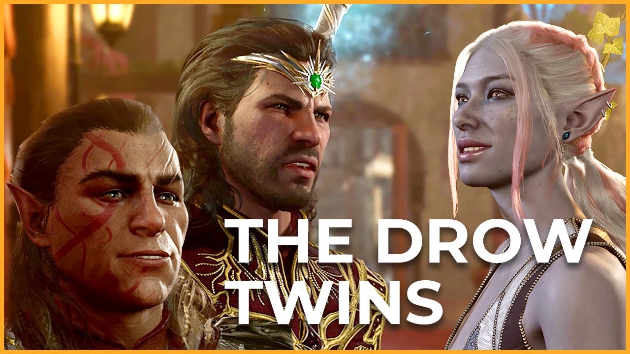 Gale (+Halsin) and the drow twins - Act 3 Baldur's Gate 3