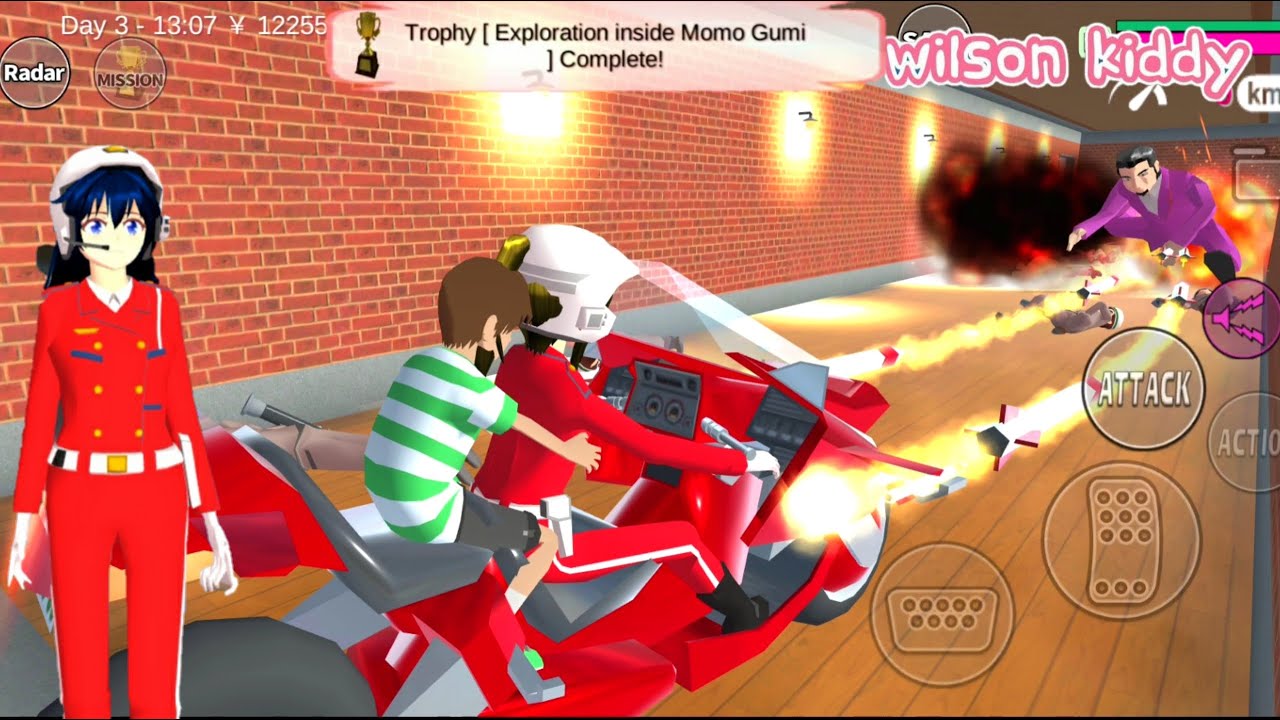 Polisi Sakura dan Yuta Bawa Motor Super ke Momogumi Inside 😱😲 | Sakura School | Game Wilson Kiddy