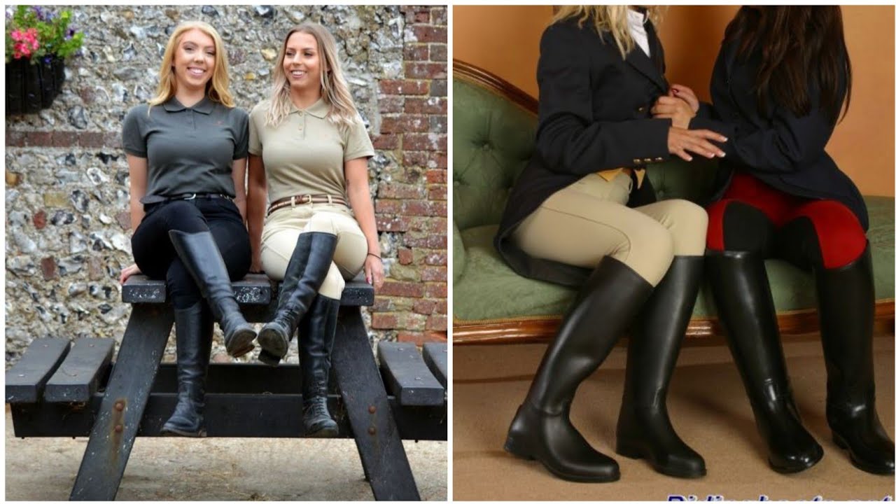 Gorgeous and stunning leather &latex riding #knee boots// leather knee boots of #2021