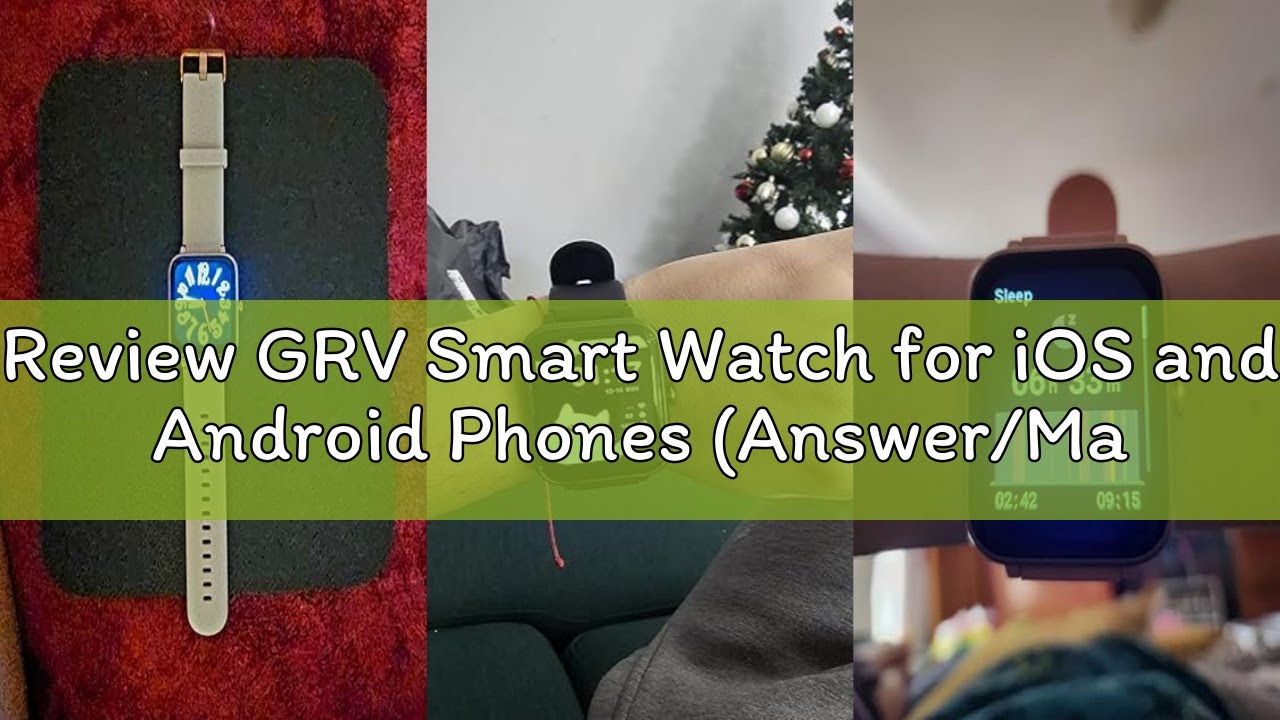 Review GRV Smart Watch for iOS and Android Phones (Answer/Make Calls), Watches for Men Women IP68 Wa