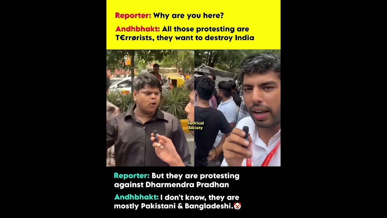 Viral Protest Interview Sparks Debate Online 😲🇮🇳