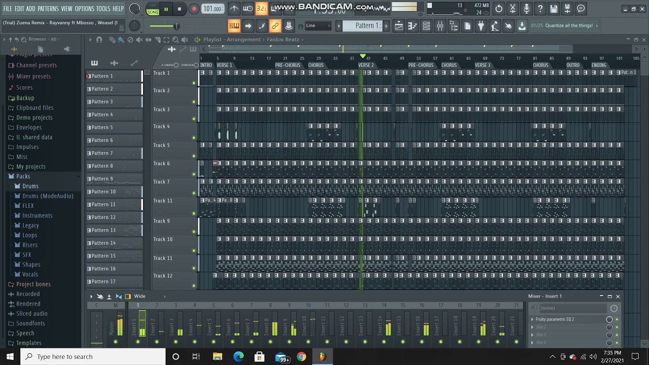 Zuena Remix - Rayvanny ft Mbosso & Weasel (Instrument Beatz Version 2021) Faidox Beatz.