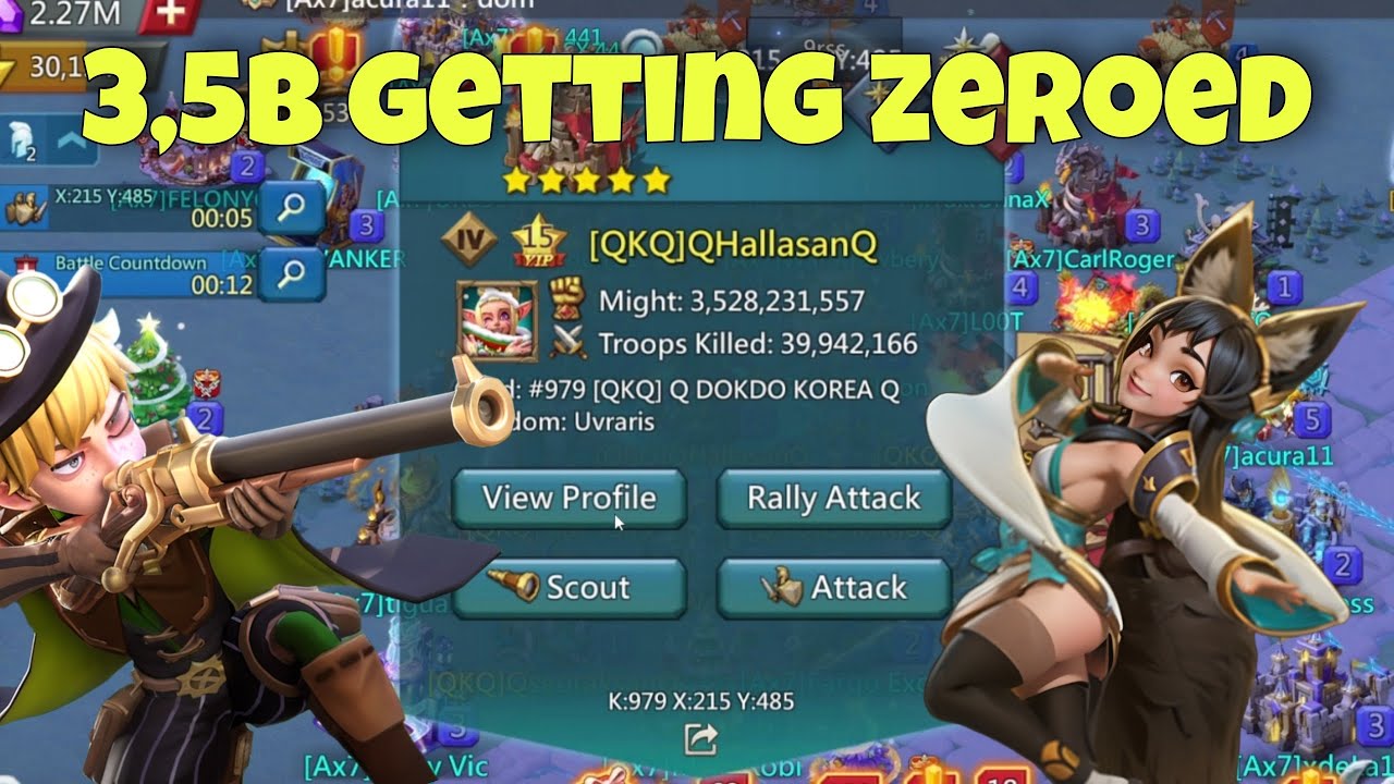 Lords Mobile - 3.5b on infantry wedge. How hard to zero? Lets do it