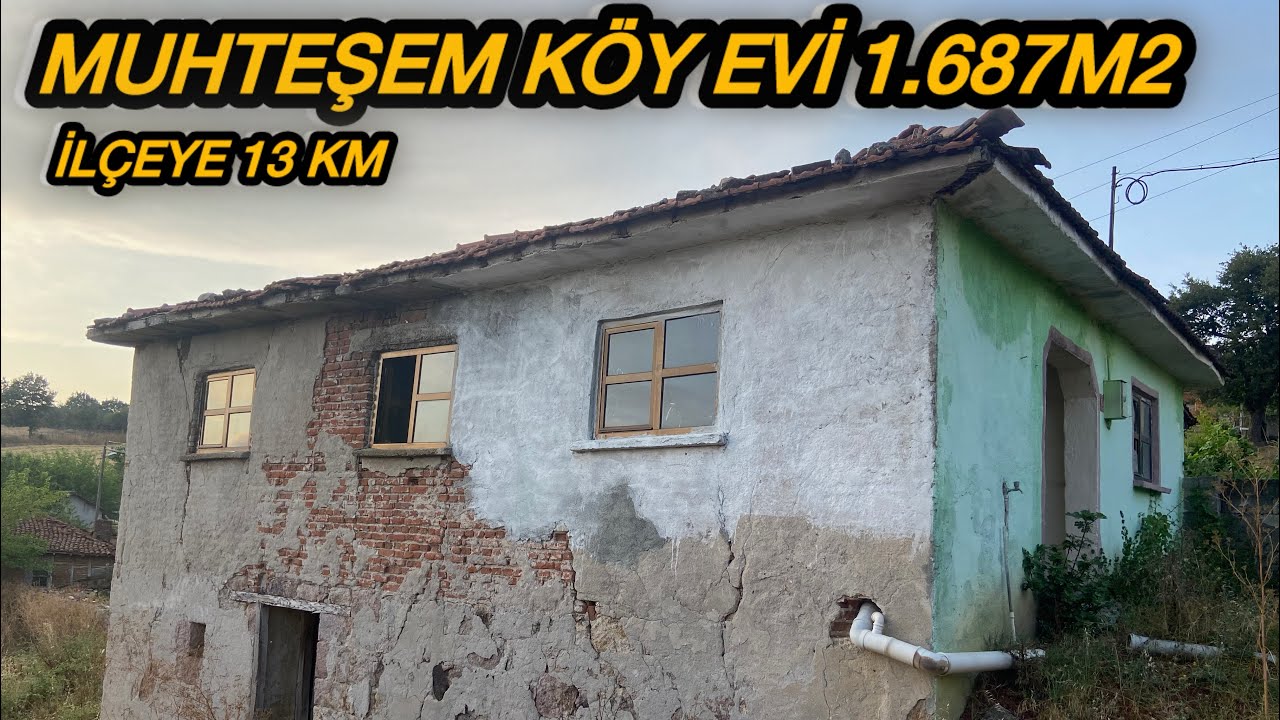 MUHTEŞEM KÖY EVİ 1.687m2-İlçeye 13km