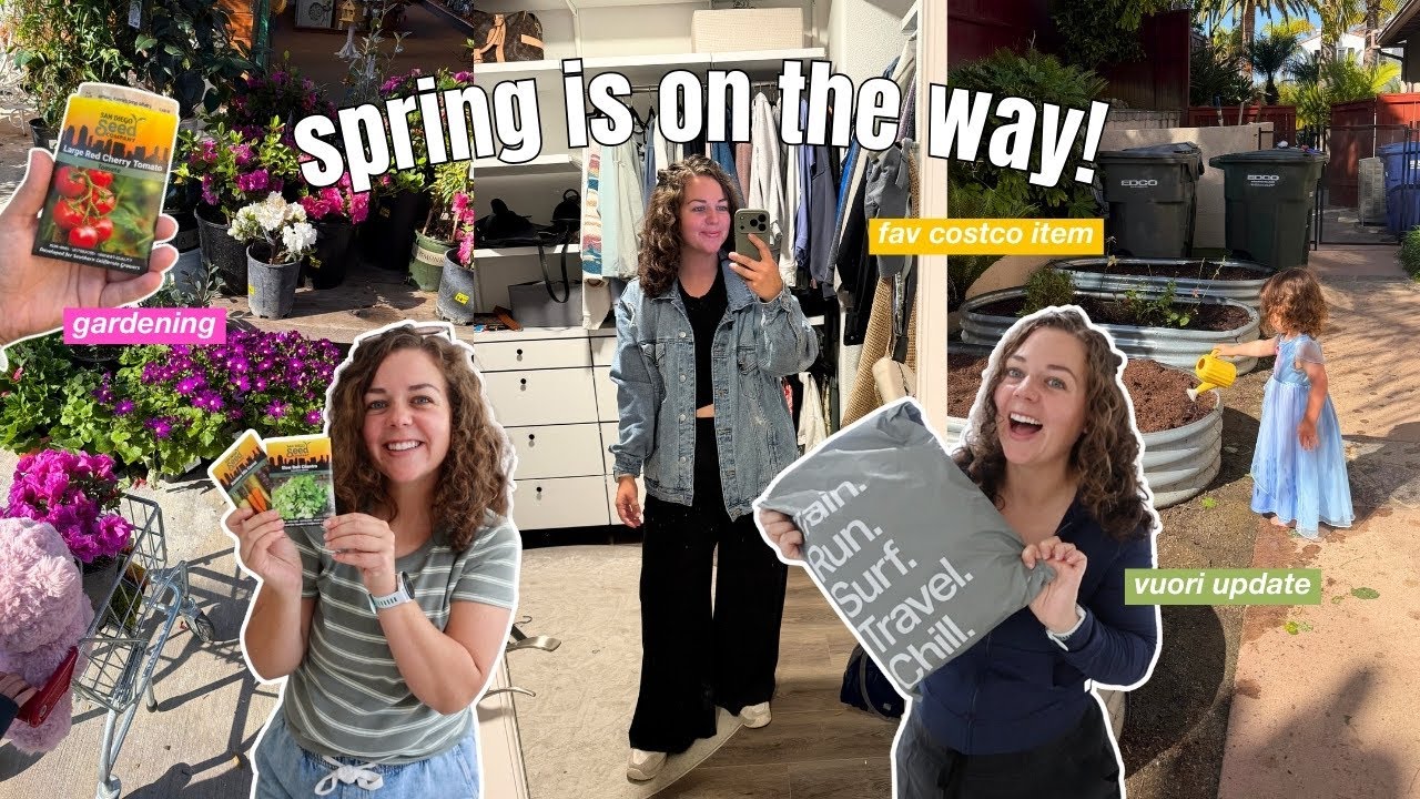 starting my spring garden, vuori pants update, + fav Costco find!
