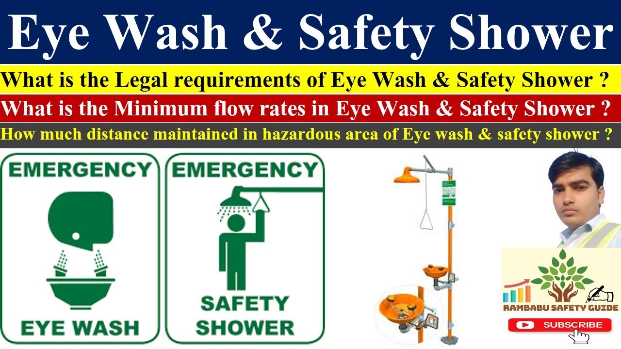 Safety shower ! Eyewash station ! How to use Safety Shower & Eyewash ! Basic Rules of Safety Shower