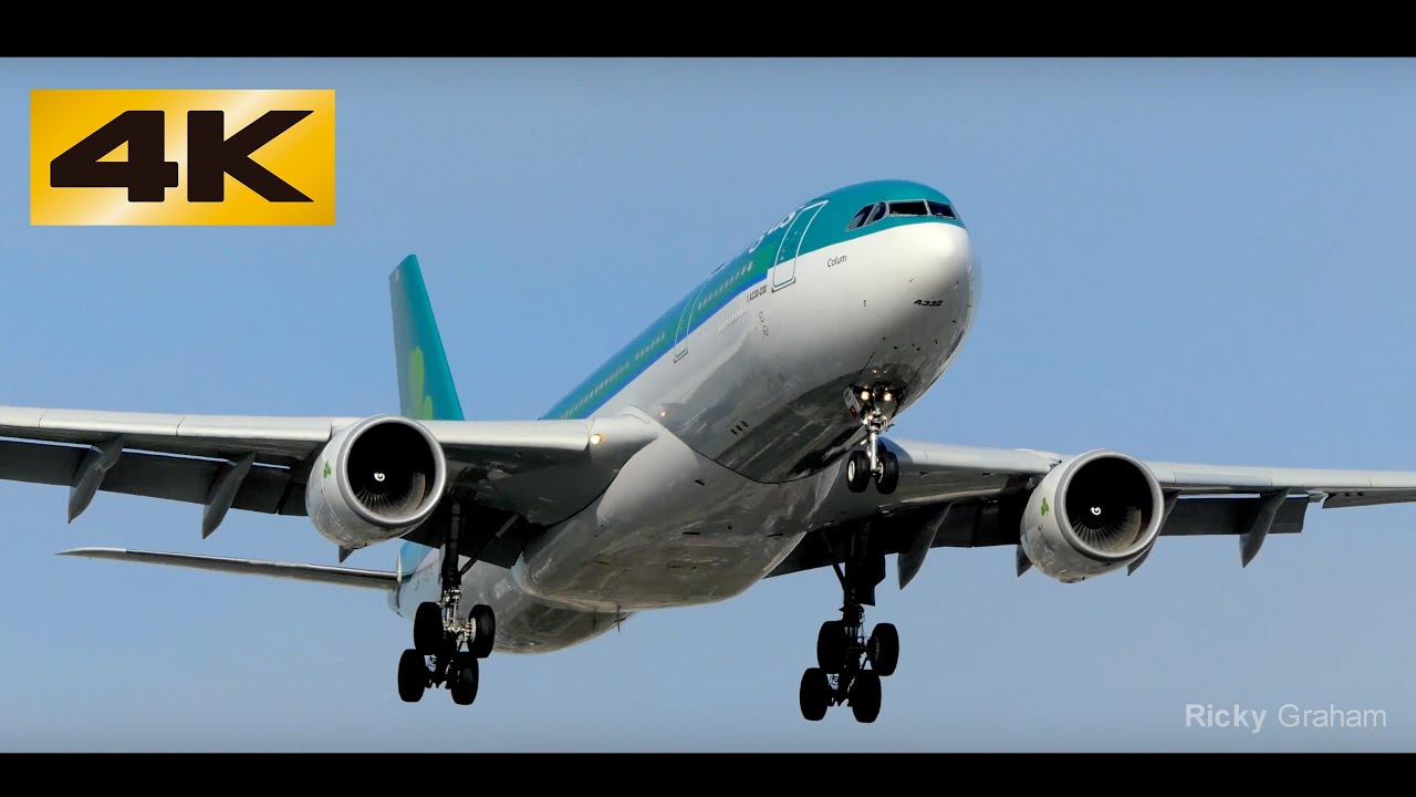 【4K】Aer Lingus Airbus A330-200 Landing at LAX Airport