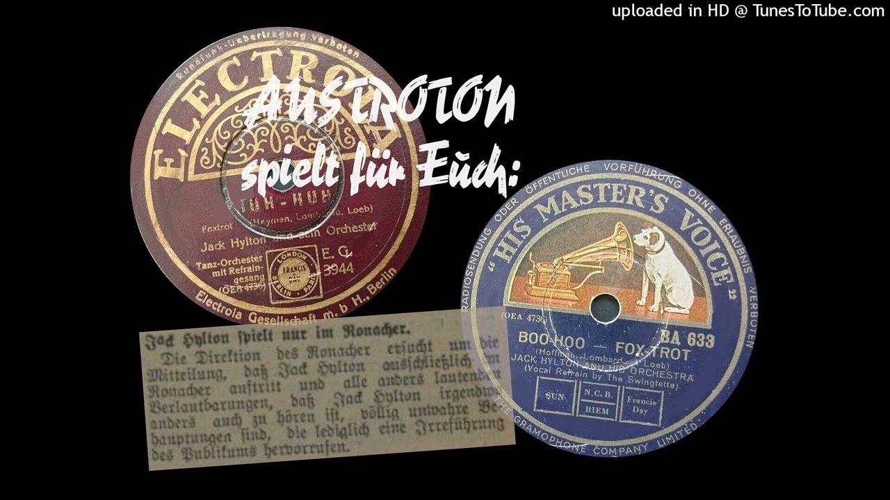 Jack Hylton u. s. Orch., The Swingtette (voc): Buh-Huh / Boo-Hoo - Foxtrot (London 1937)