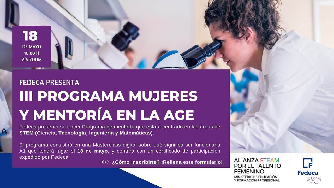 III PROGRAMA MUJERES Y MENTORÍA  en la AGE de Fedeca