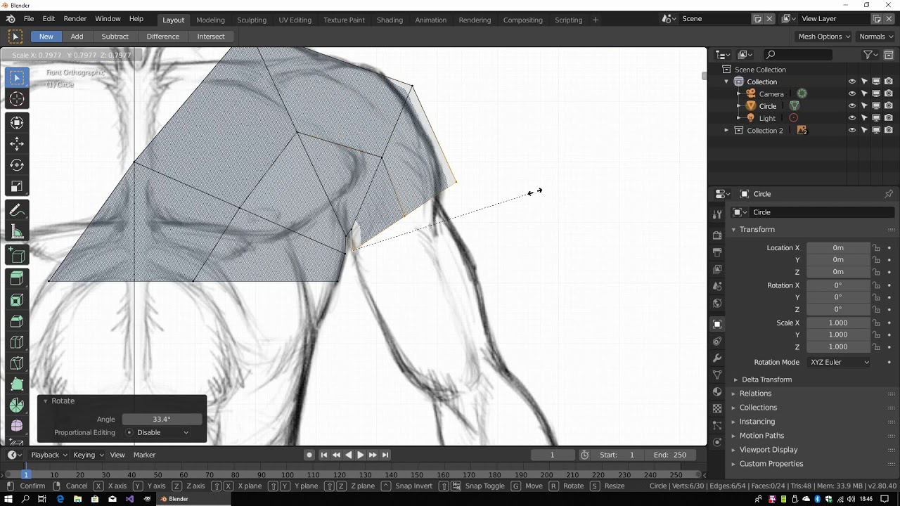 Blender 2.80Beta  Lowpoly Gövde Modelleme