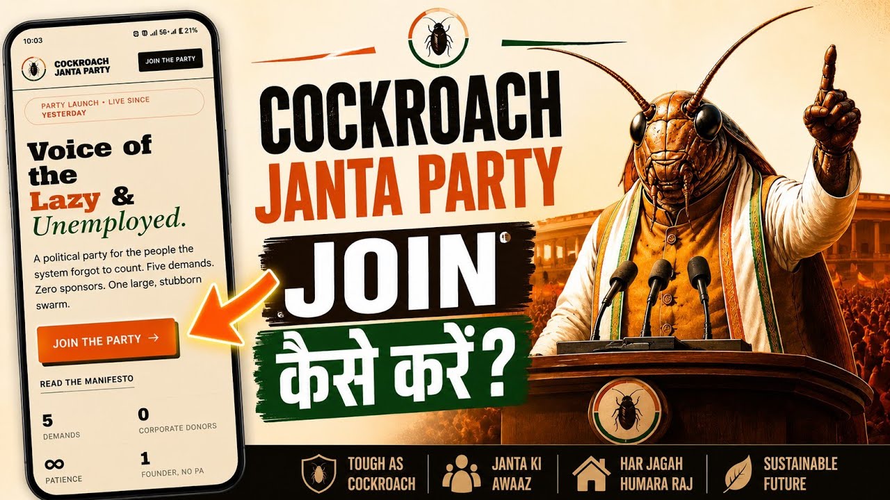 Cockroach Janta Party Join Process | Cockroach Janta Party Join Kaise Kare | How to Join CJP