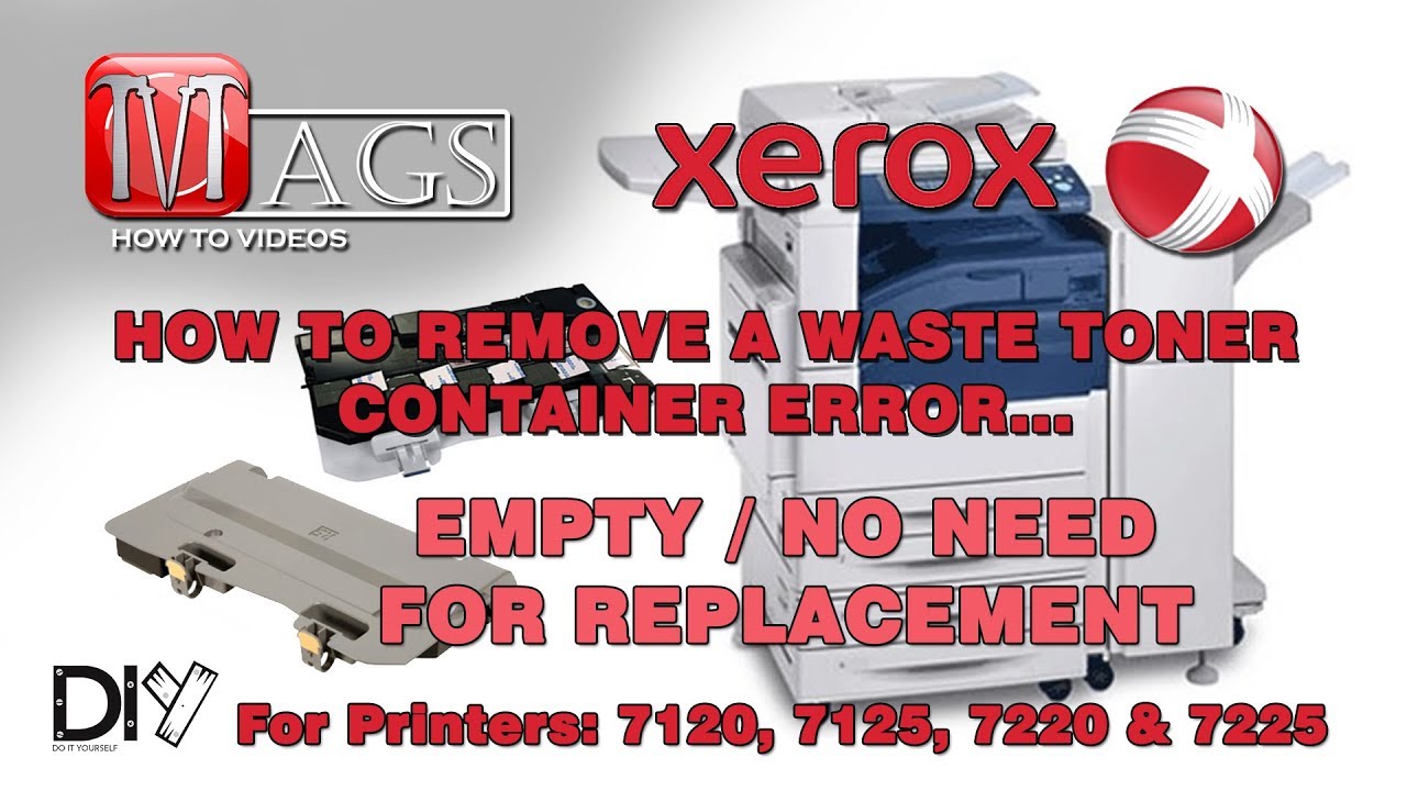 How To Remove/Empty Xerox Waste Toner Container (7120, 7125, 7220 & 7225)