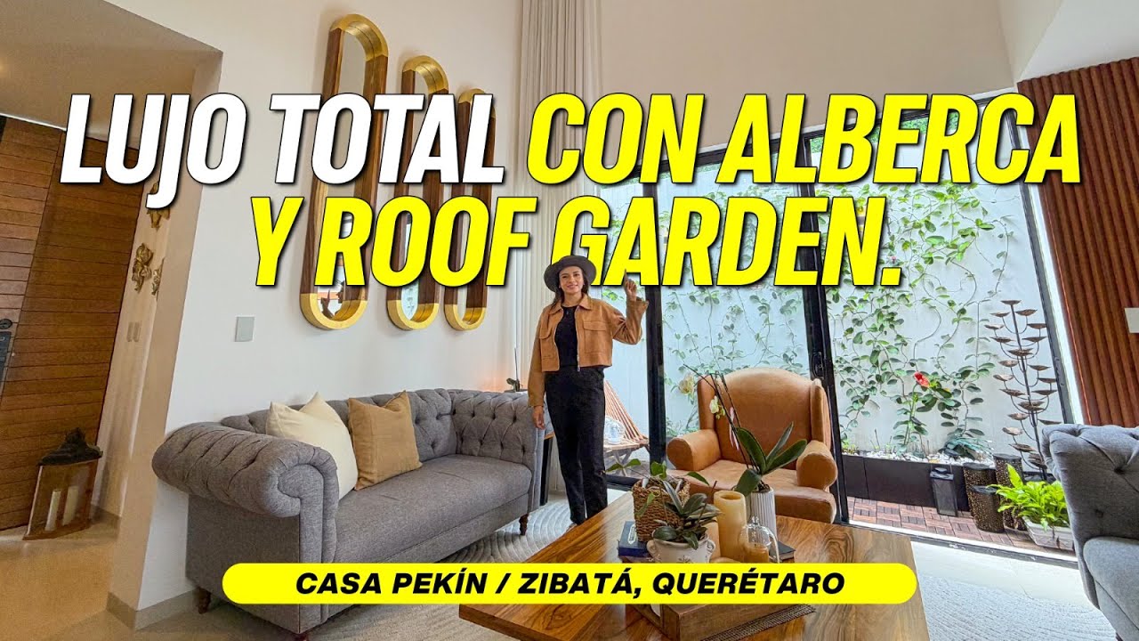 Tour CASA PEKÍN 🏠 | 4 recámaras, ALBERCA privada y ROOF GARDEN en ZIBATÁ