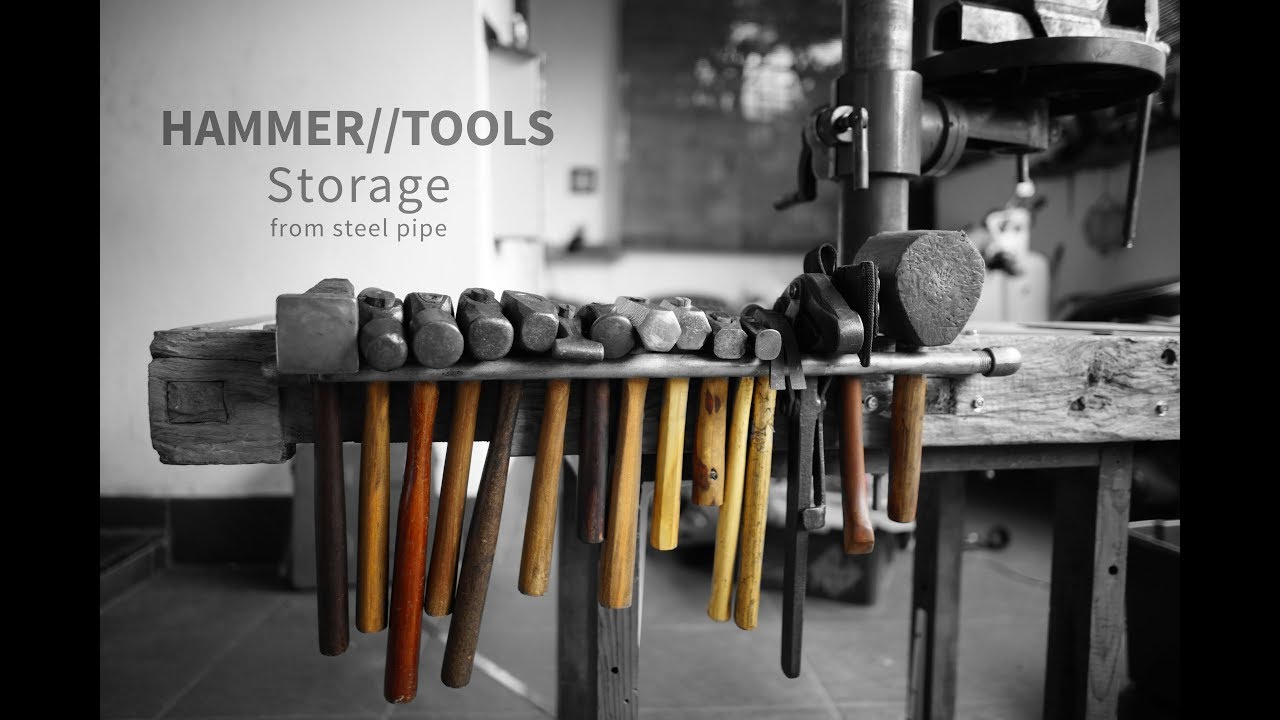 Making Hammer and tools storage from pipe