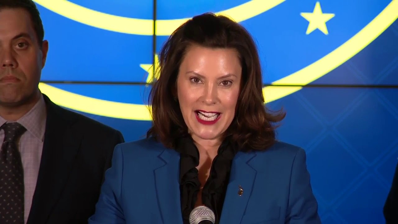 Gov. Whitmer gives an update after first cases of coronavirus confirmed in Michigan