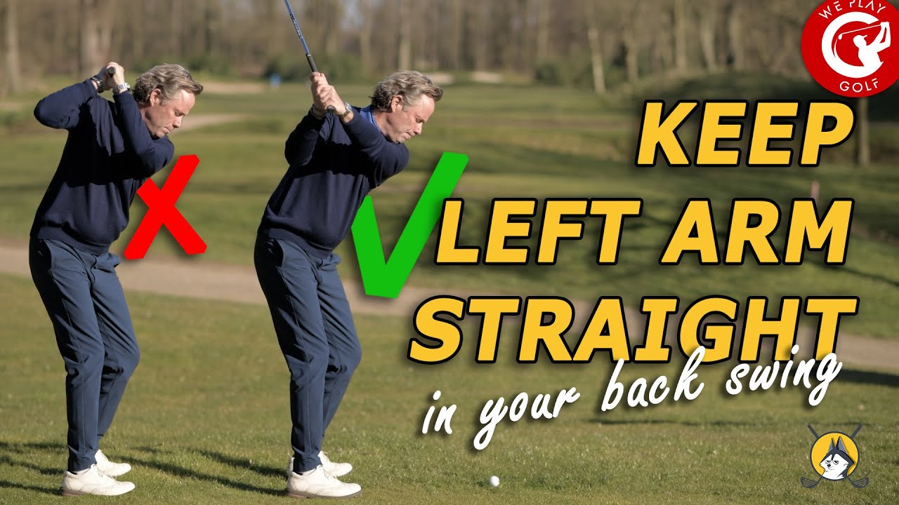 Keep your lead arm straight in the golf swing! - 3 reasons why + golf drill