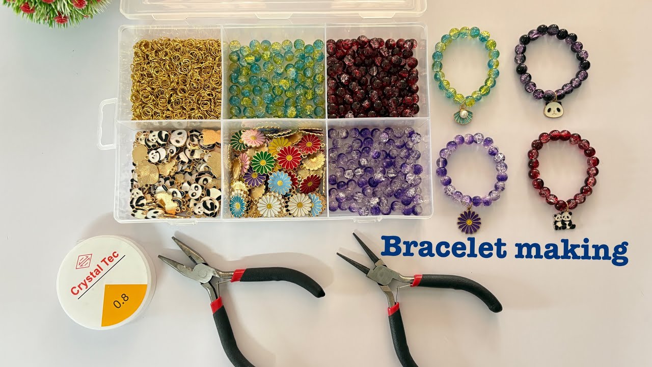 Crackle bead Bracelet making Malayalam /#braceletmaking #handmade ​⁠@hiddentalentz2442