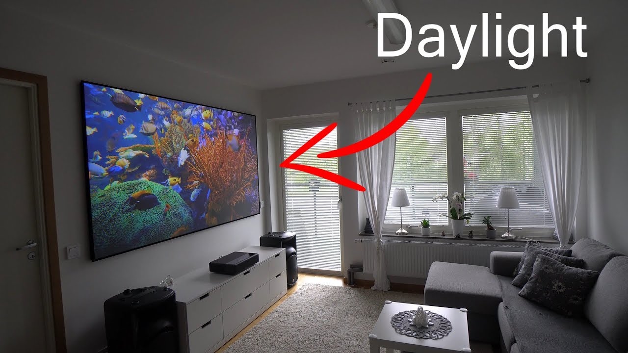 Xiaomi 4K laser projector on ALR PET Crystal screen