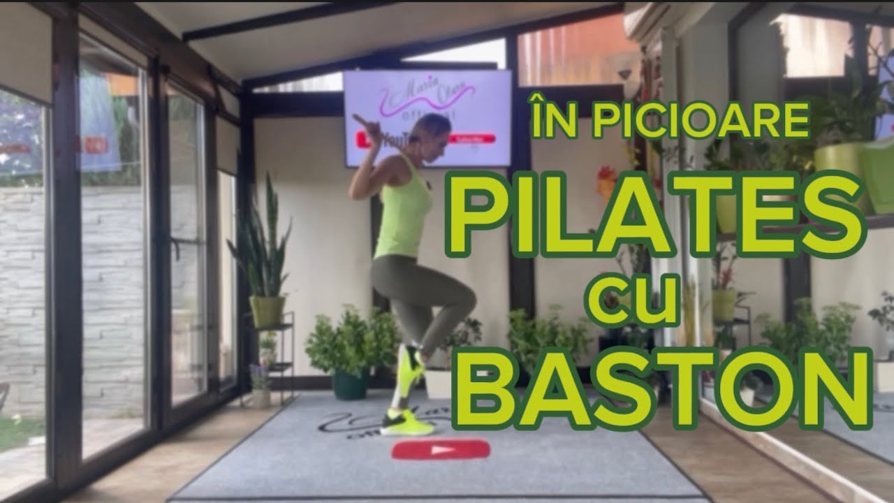 PILATES cu baston/în picioare/Acasă/STANDING pilates with a stick/Home