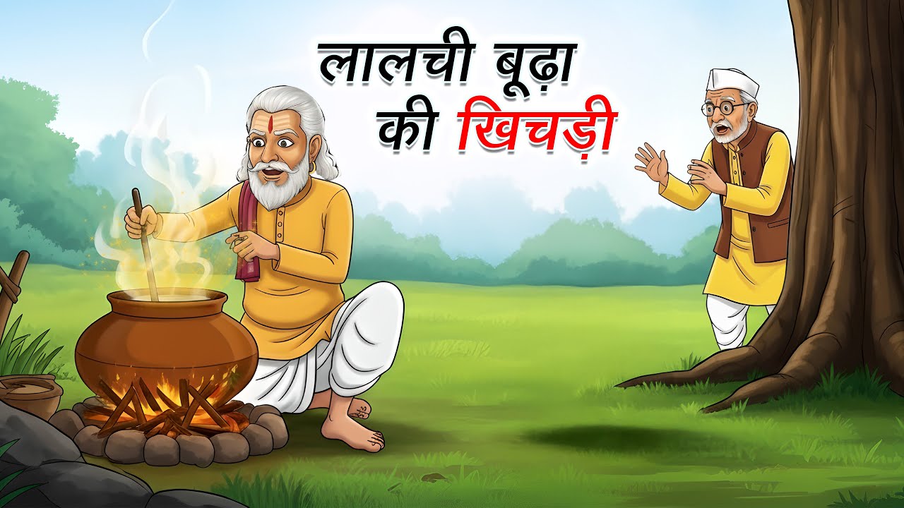 लालची बूढा की खिचड़ी | LALCHI BUDHA KI KHICHDI | HINDI KAHANIYA | CARTOON STORY | HINDI STORIES