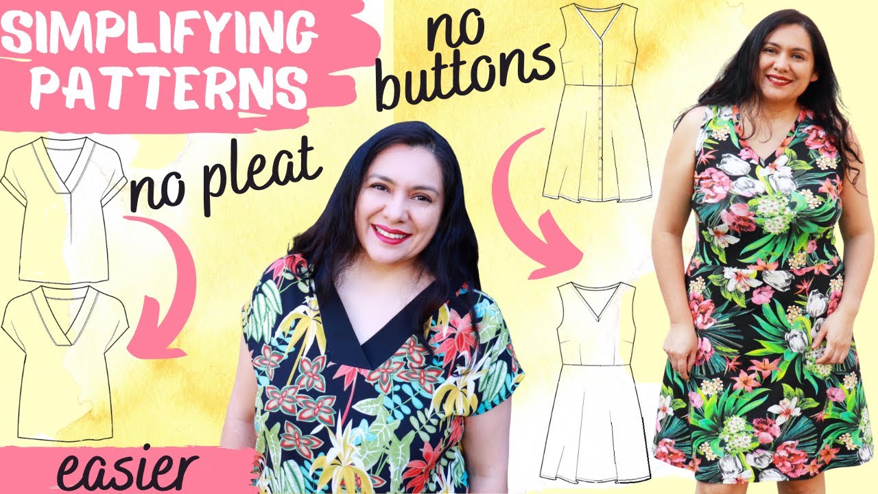 Easier sewing: no pleat & no buttons.  Vivace Dolman & Lyric Dress (Love Notions).