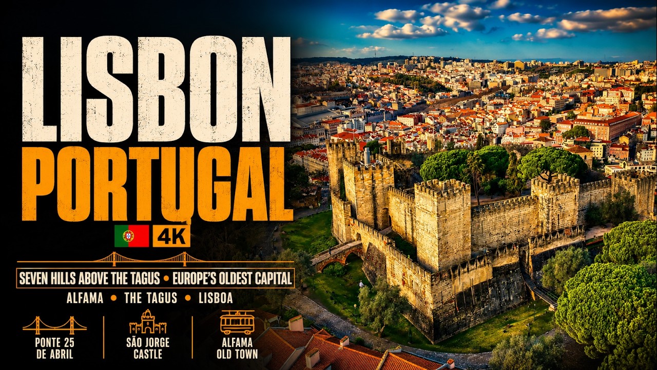 The Most Beautiful City You’ve Never Seen From Above: Lisbon 4K 🇵🇹