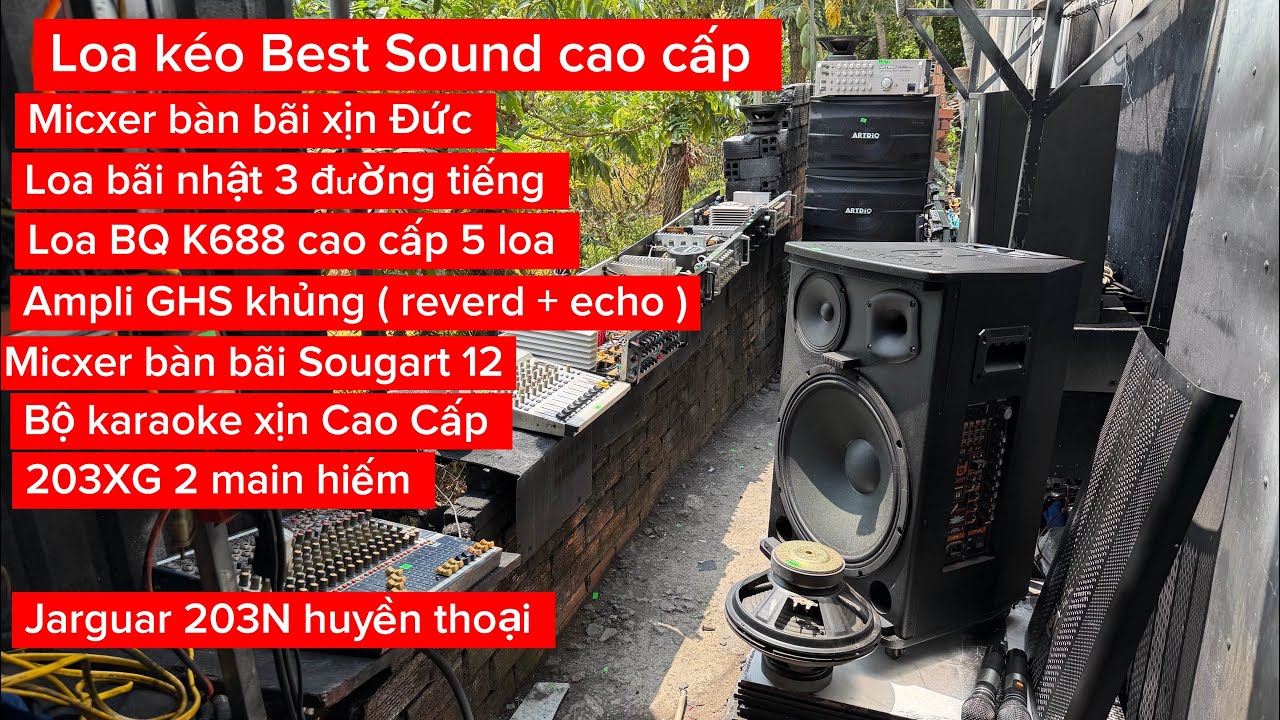 Ampli loa vang đẩy chuyên karaoke gia đình thanh lý mỗi ngày. Loa kéo cao cấp Best Sound có redver