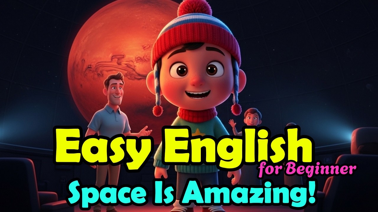 Space Adventure at the Planetarium - Easy English Story for Beginners | #easyenglish