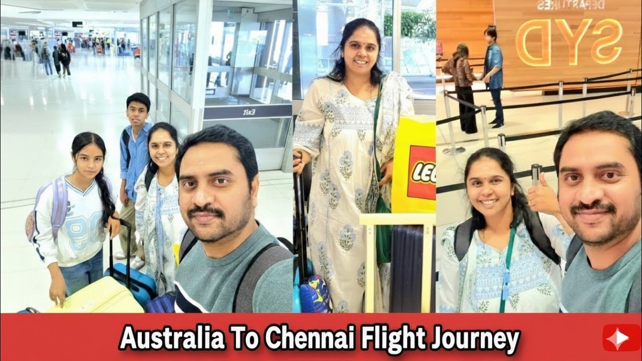 💥🇦🇺 Australia To Chennai Flight Journey | Australia Tamil vlogs | Sydney Tamil Family#australiatamil