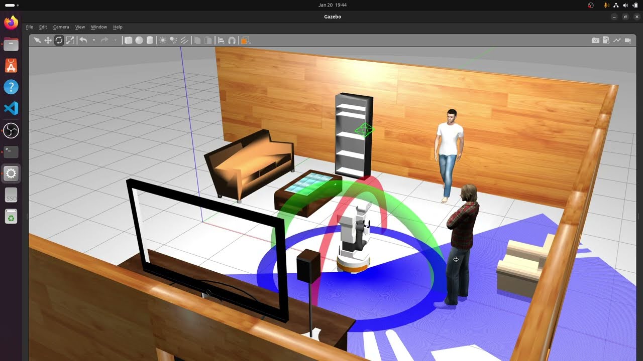 AI-powered Robot simulation - Person detection, face recognition, LLM text-to-sql and RL