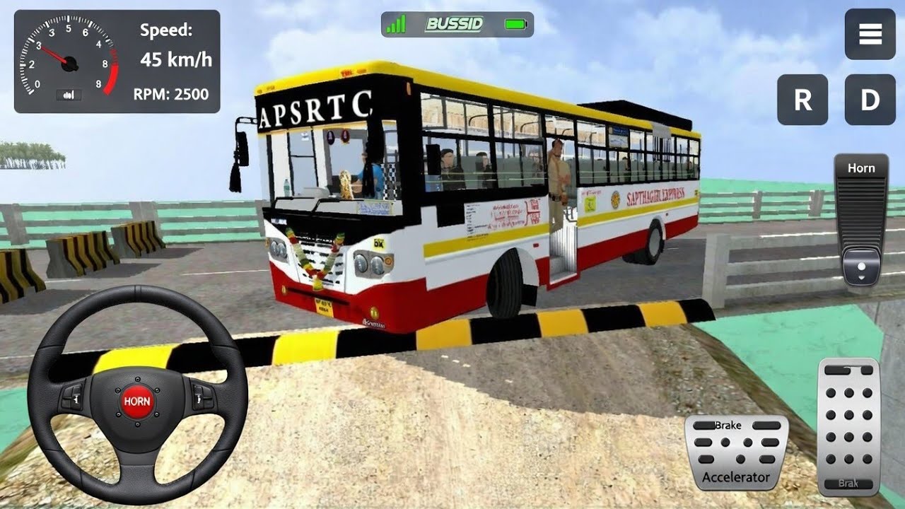APSRTC SAPTAGIRI EXPRESS BUS | Speed Breaker Offroad Drive 😱 BUSSID Gameplay Video 