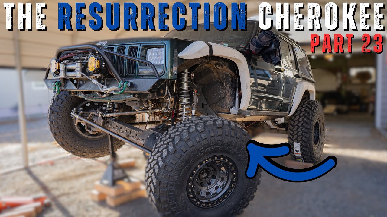 Chopping up Notch Custom Fender Flares To Fit 40s - One Ton Jeep Cherokee XJ Build