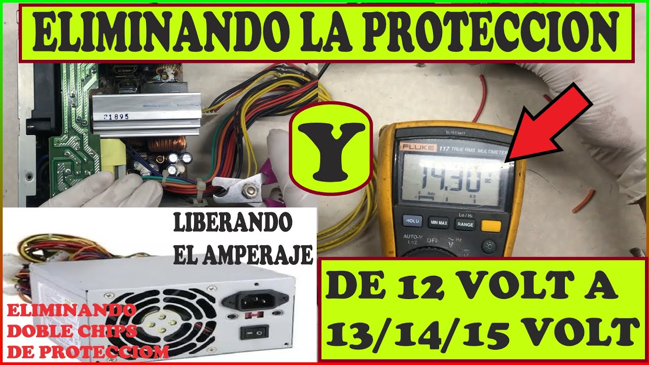 COMO MODIFICAR FUENTES ATX  DE LA PC ELIMINAR LA PROTECCION Y AUMENTAR EL VOLTAJE DE 12V A 13/14/15V