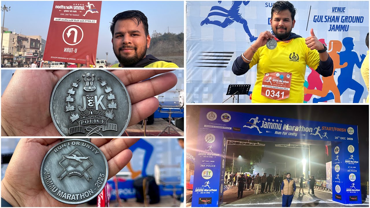 Jammu Marathon | Complete 21 Km Half Marathon | Vlog 262