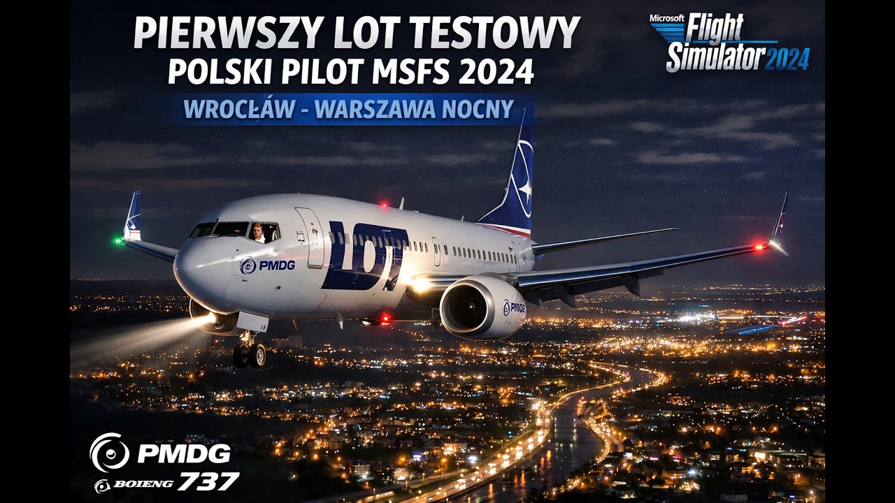 Polski Pilot Cały LOT Wroclaw - Warszawa Max realizm testuje MSFS 2024 Boeing 737 PMDG