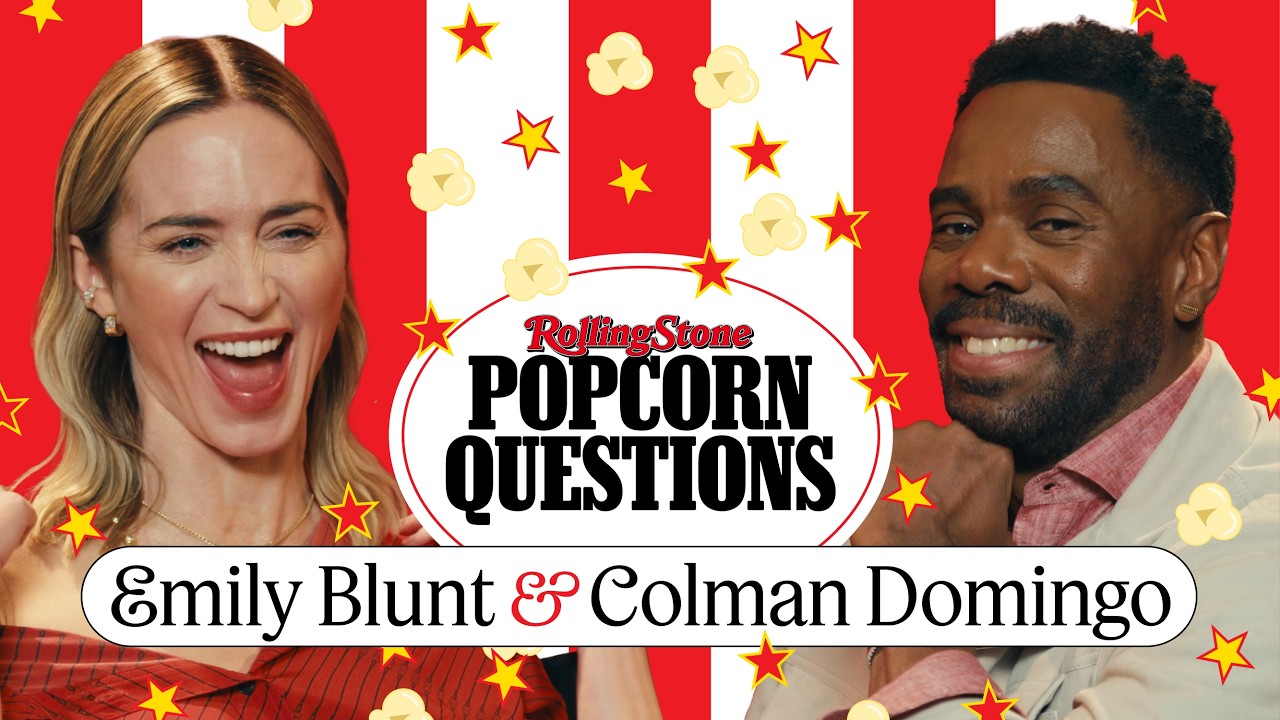 Emily Blunt & Colman Domingo Answer Popcorn Questions: Feeling Starstruck, Aliens & More