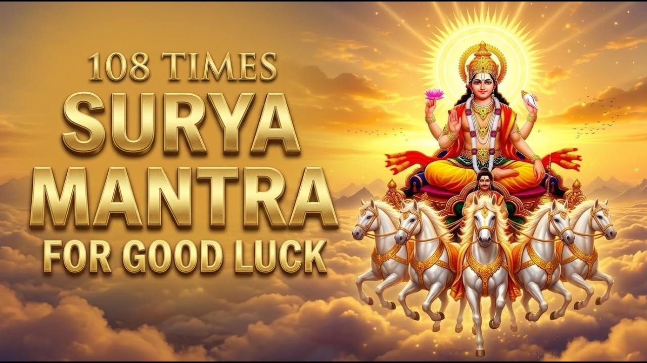 Powerful Surya Mantra 108 Times With Lyrics | Japakusuma Sankasam | Ancient Sun Mantra